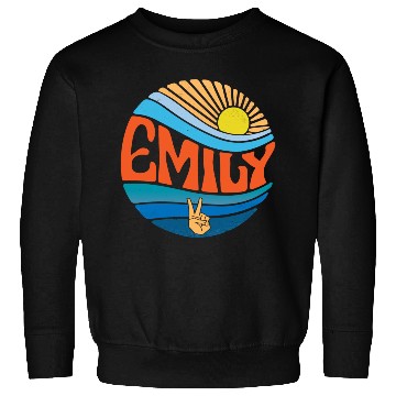 Discover Emily Sweatshirts Vintage Sunset Emily Groovy Tie Dye