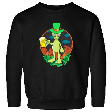 Discover St Patrick's Day Drinking Alien Sweatshirts