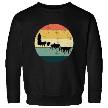 Discover Husky Sledding Sled Dog Racing Alaskan Racers Sweatshirts