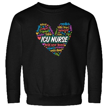 Discover ICU Nurse Heart Sweatshirts