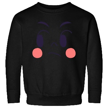 Discover jaded expression of cartoon emotion face Sweatshirts