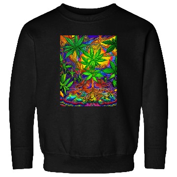 Discover Psychedelic Colorful Cannabis Sweatshirts