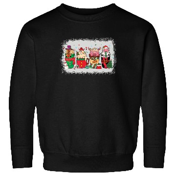 Discover Christmas Coffee Cup Bleached Sweatshirts
