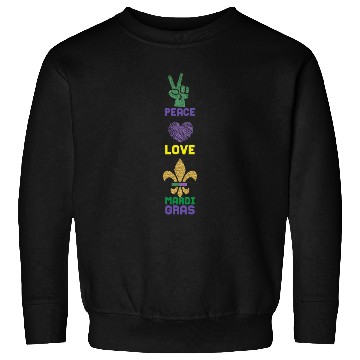 Discover 2023 Festival Parade Beads Love Peace Mardi Gras Sweatshirts