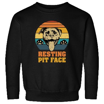 Discover Pitbull Resting Pit Face Vintage Sweatshirts