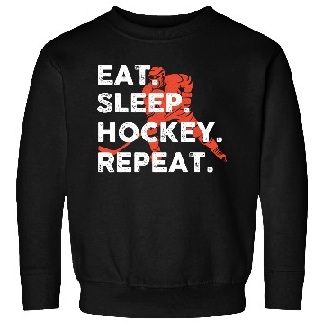 Discover Eat Sleep Hockey Repeat Hockey Funny Ice Hockey Sweatshirts