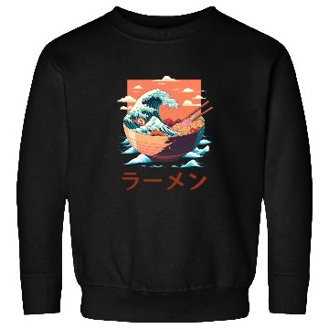 Discover Ramen bowl painting. Text means "Ramen" Sweatshirts