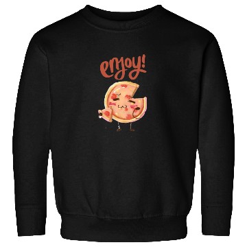 Discover Enjoy funny pizza sticker , stimulate , pastries Sweatshirts