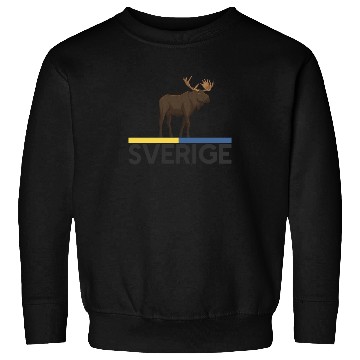 Discover Sweden Flag Sverige Moose Sweatshirts