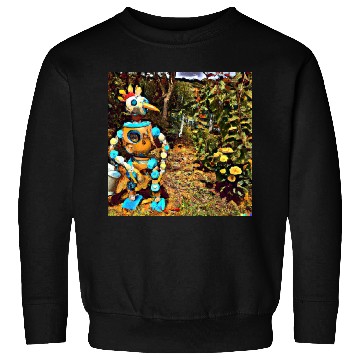 Discover a robot chicken in the garden van gogh style Sweatshirts