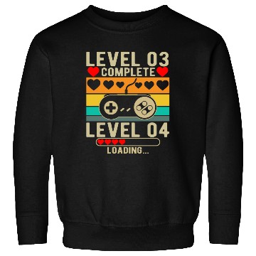 Discover Level 3 Complete 3rd Wedding Anniversary Gamer Sweatshirts