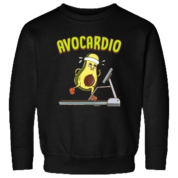 Discover Avocardio Avocado Cardio Pun Running Exercise Gym Sweatshirts