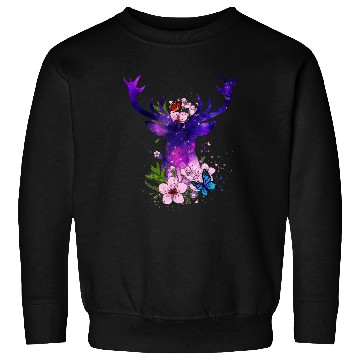 Discover Floral Galaxy Deer Sweatshirts