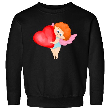 Discover Lovely cupids. Cupid with a red heart Sweatshirts