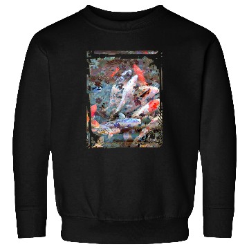 Discover Japan Koi Fish Pond Collage Art 88 Sweatshirts