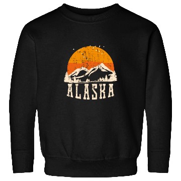 Discover Retro Alaska Mountains Graphic Image Souvenir Us S Sweatshirts