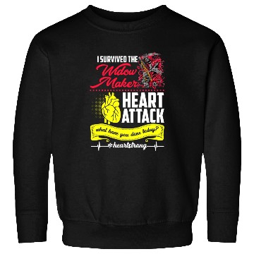 Discover I Survived The Widow Maker Heart Attack Sweatshirts