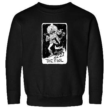 Discover The Fool Skeleton With Dog Tarot Card Sweatshirts