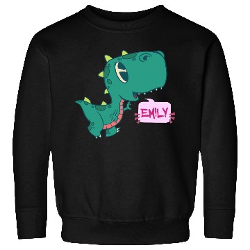 Discover EMILY - Lovely girl name with cute dinosaur Sweatshirts