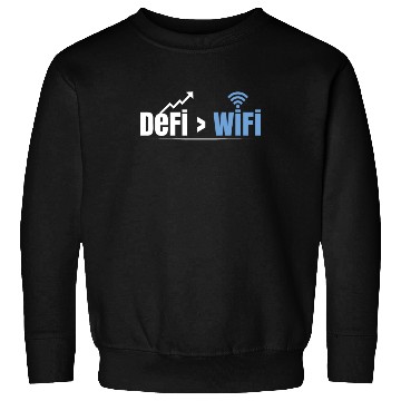 Discover DeFi Over WiFi Funny Crypto Bitcoin Sweatshirts