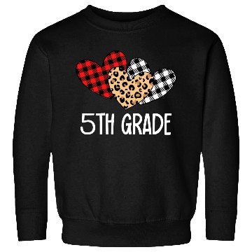 Discover Valentines Day Leopard 5th Grade Teacher Plaid. Sweatshirts
