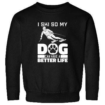 Discover Skiing Skier Dog Sweatshirts