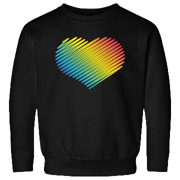 Discover Rainbow Heart (Love / Scribble / PNG) Sweatshirts