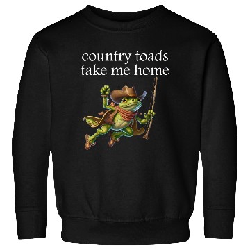 Discover Cowboy Frog,country toads take me home Sweatshirts