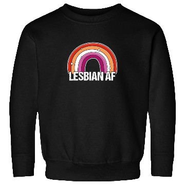 Discover Lesbian AF Gay Girls Pride Flag Rainbow Sweatshirts