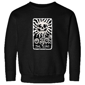 Discover The Sun Skeleton Skull Tarot Card Sweatshirts