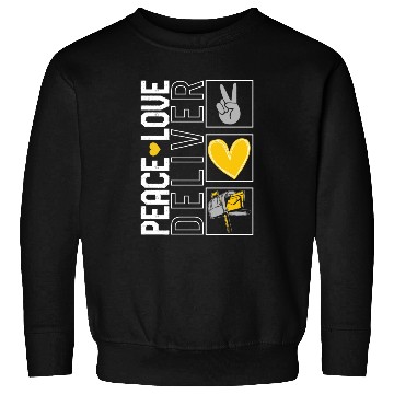 Discover Mailman Sweatshirts, Peace Love Deliver Mailbox Sweatshirts,