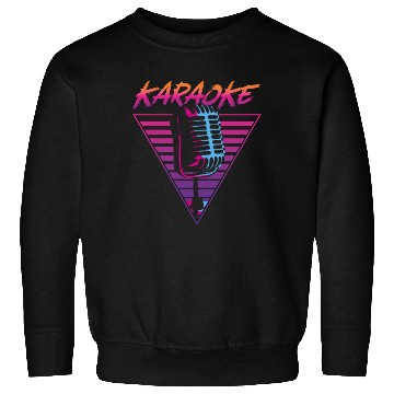 Discover Karaoke Singer Retro 80s 90s Sweatshirts