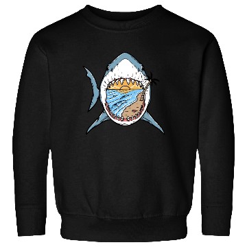 Discover Beach and surf in great white shark Sweatshirts