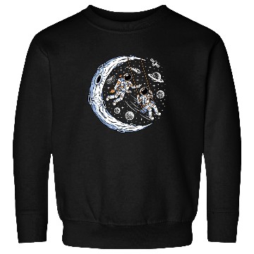 Discover Astronauts on swing on moon Sweatshirts