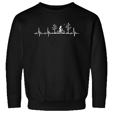Discover Cyclist heartbeat with bike nature gift Sweatshirts
