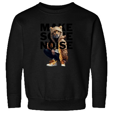 Discover Sweatshirts Make Some Noise Music Urban Animal Cheetah
