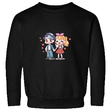 Discover Kawaii Valentine's Day Design, Cute Couple, Sweatshirts