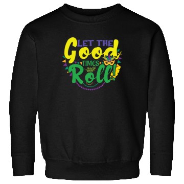Discover Mask Roll Mardi Festival Parade Beads Mardi Gras Sweatshirts