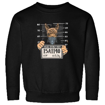 Discover Llama Mug Shot Sweatshirts