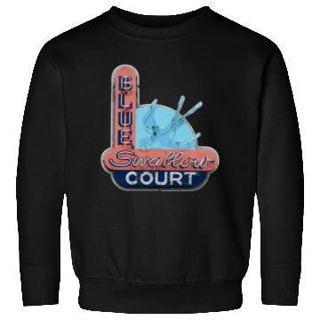 Discover Blue Swallow Court Route 66 Tucumcari Sweatshirts