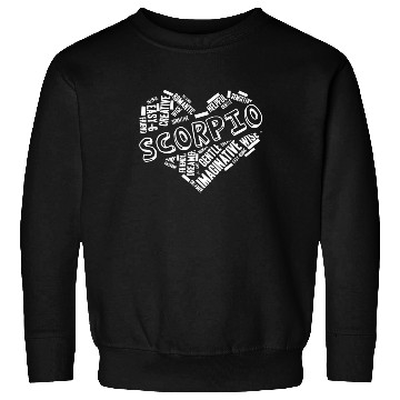 Discover Scorpio Heart Word Cloud Doodle Astrology Zodiac S Sweatshirts