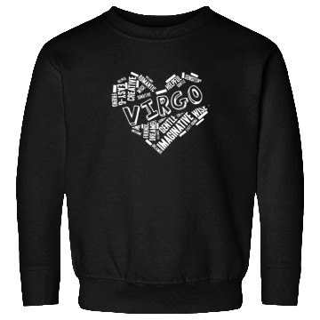 Discover Virgo Heart Word Cloud Doodle Astrology Zodiac Sta Sweatshirts