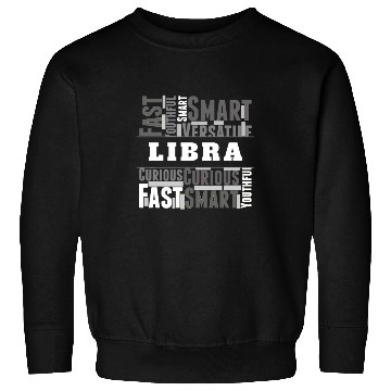 Discover Libra Zodiac Star Sign Word Cloud Square Monochrom Sweatshirts