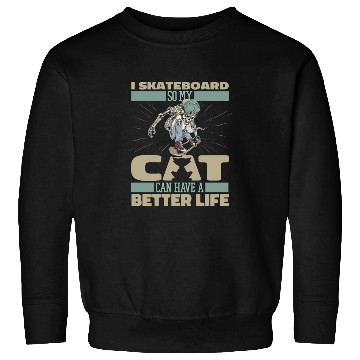 Discover Skateboard Skater Cat Sweatshirts