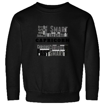 Discover Capricorn Zodiac Star Sign Word Cloud Square Monoc Sweatshirts