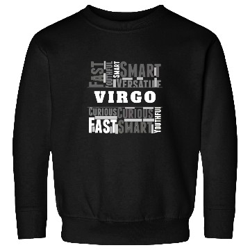 Discover Virgo Zodiac Star Sign Word Cloud Square Monochrom Sweatshirts