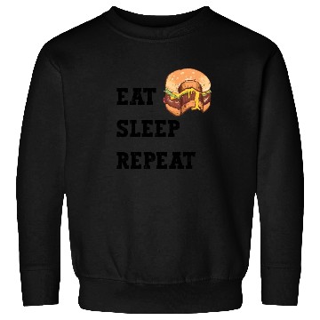 Discover Eat Sleep Repeat Burgers Sweatshirts