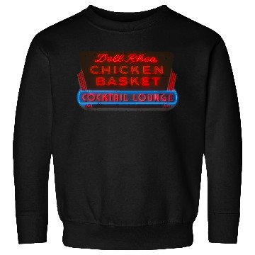 Discover Del Rhea Chicken Basket Neon Sign Route 66 Sweatshirts