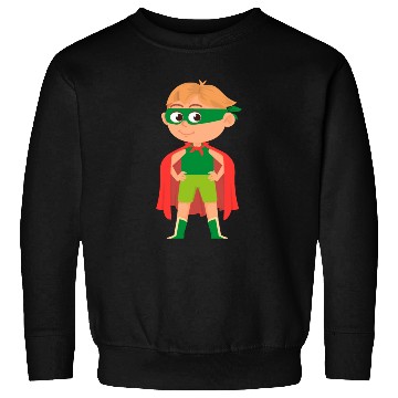 Discover Funny Kid in Superhero Costume Sweatshirts