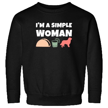 Discover I'm A Simple Woman Tacos Tequila Bernese Mountain Sweatshirts